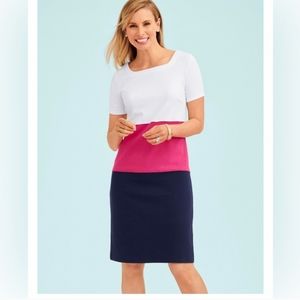 Talbots Color Block Knee Length Dress